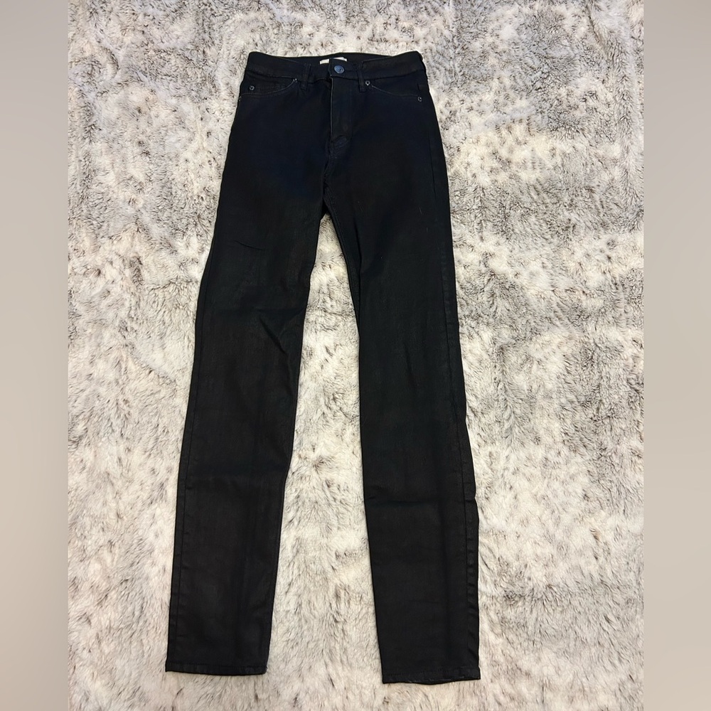 H&M black coated skinny Jeans